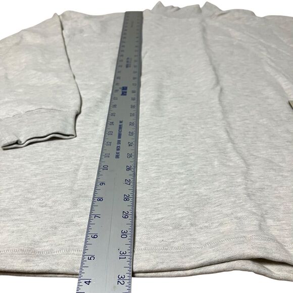 Fear of God Essentials Sweatshirt Mens XL Grey Oatmeal Mockneck Back Logo Baggy - Picture 5 of 11